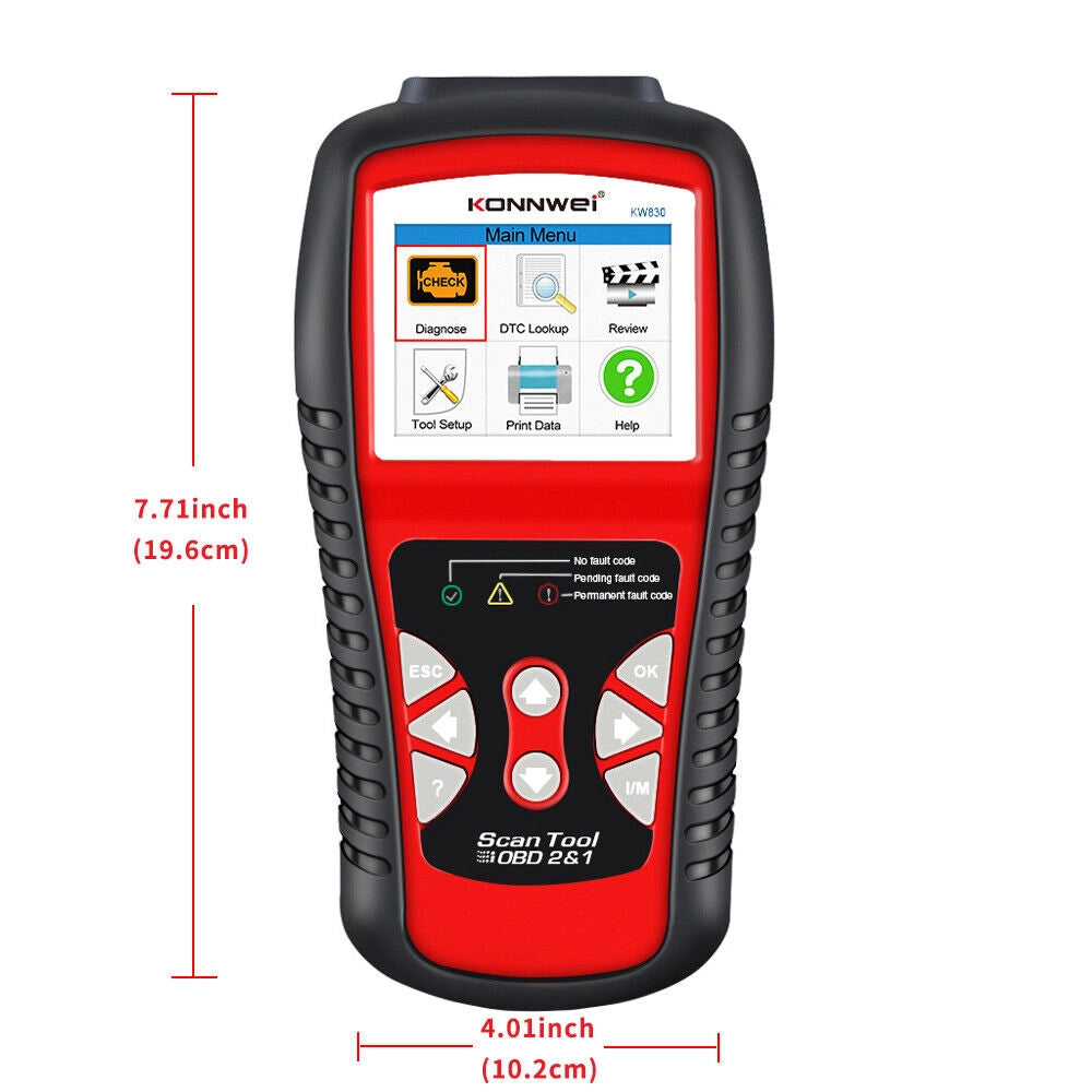 Scanner OBD2 / OBDII / EOBD lettore codici errore diagnostica centralina KW830