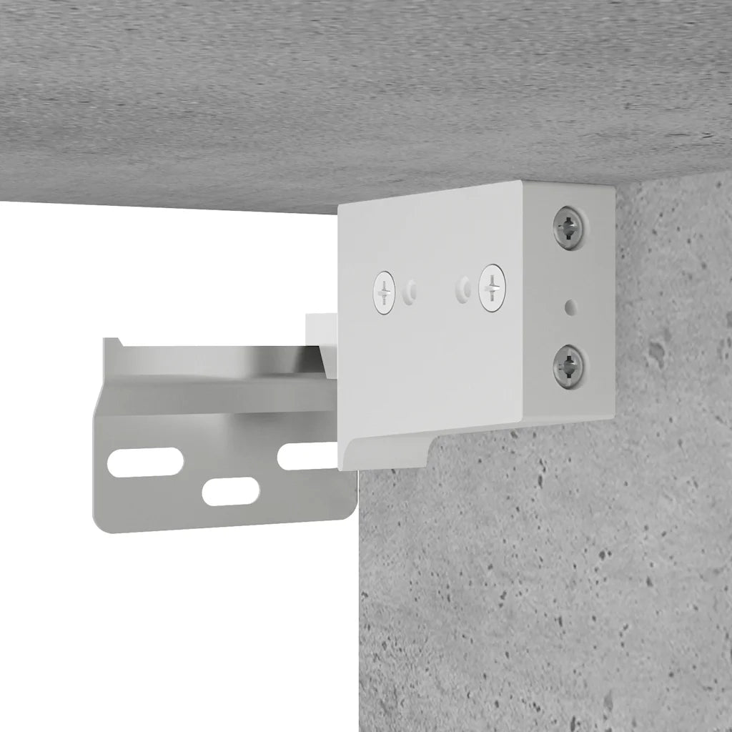 Armadietto da Bagno Grigio Cemento 60x25x40 cm in Truciolato