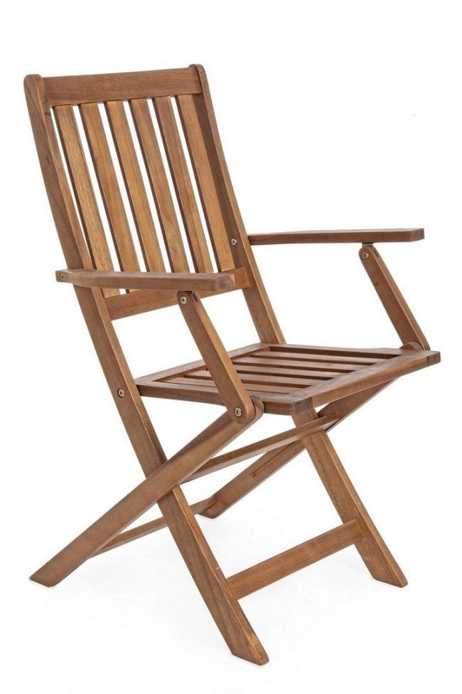 Set 2 Sedie da Giardino 58x60x92h cm con Braccioli Mali Piegh