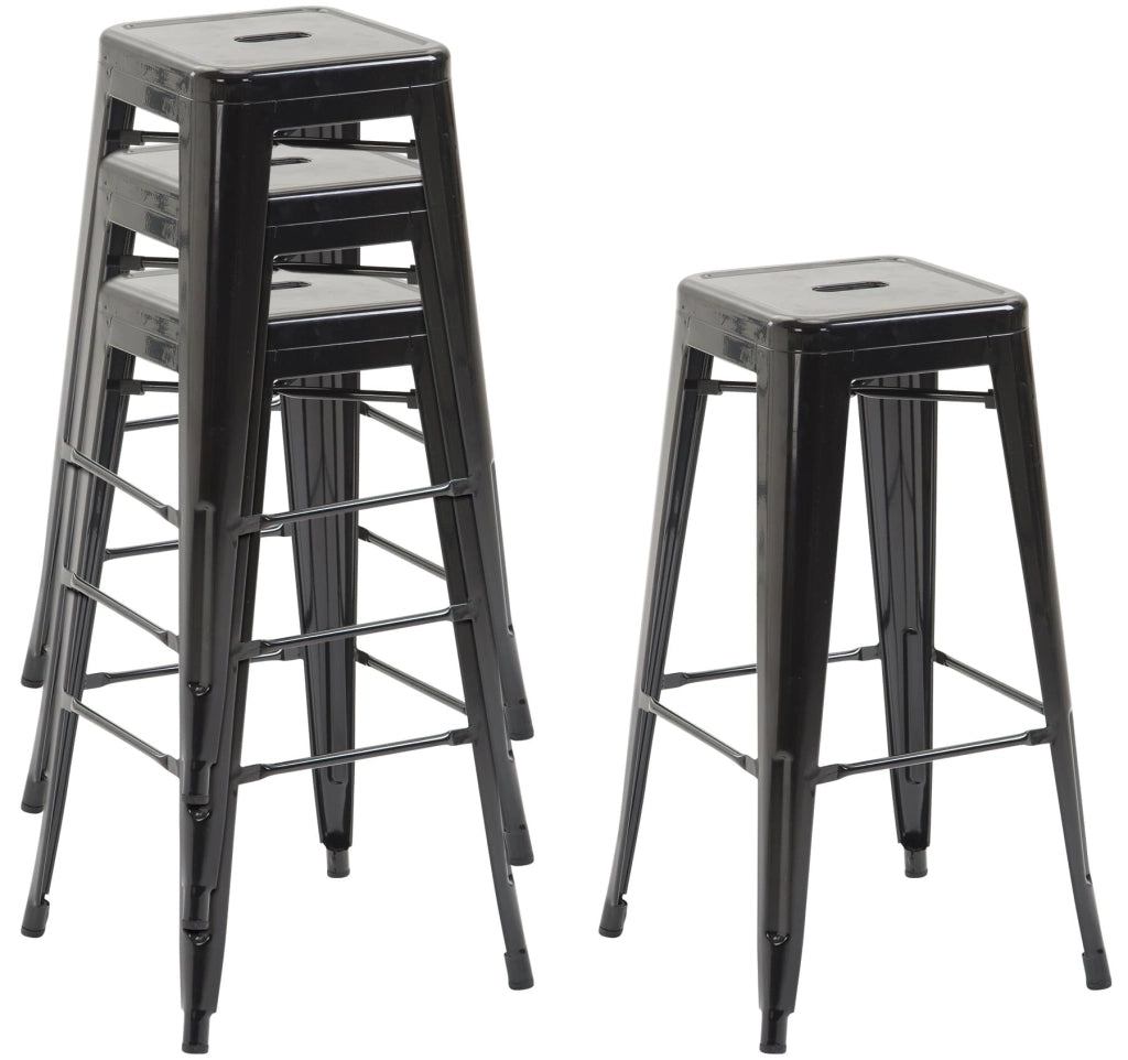 Coppia di sgabelli design industriale Joshua V2 nero