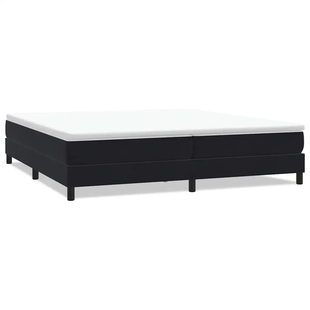 Letto a Molle senza Materasso Nero 200x220 cm in Velluto 3315893