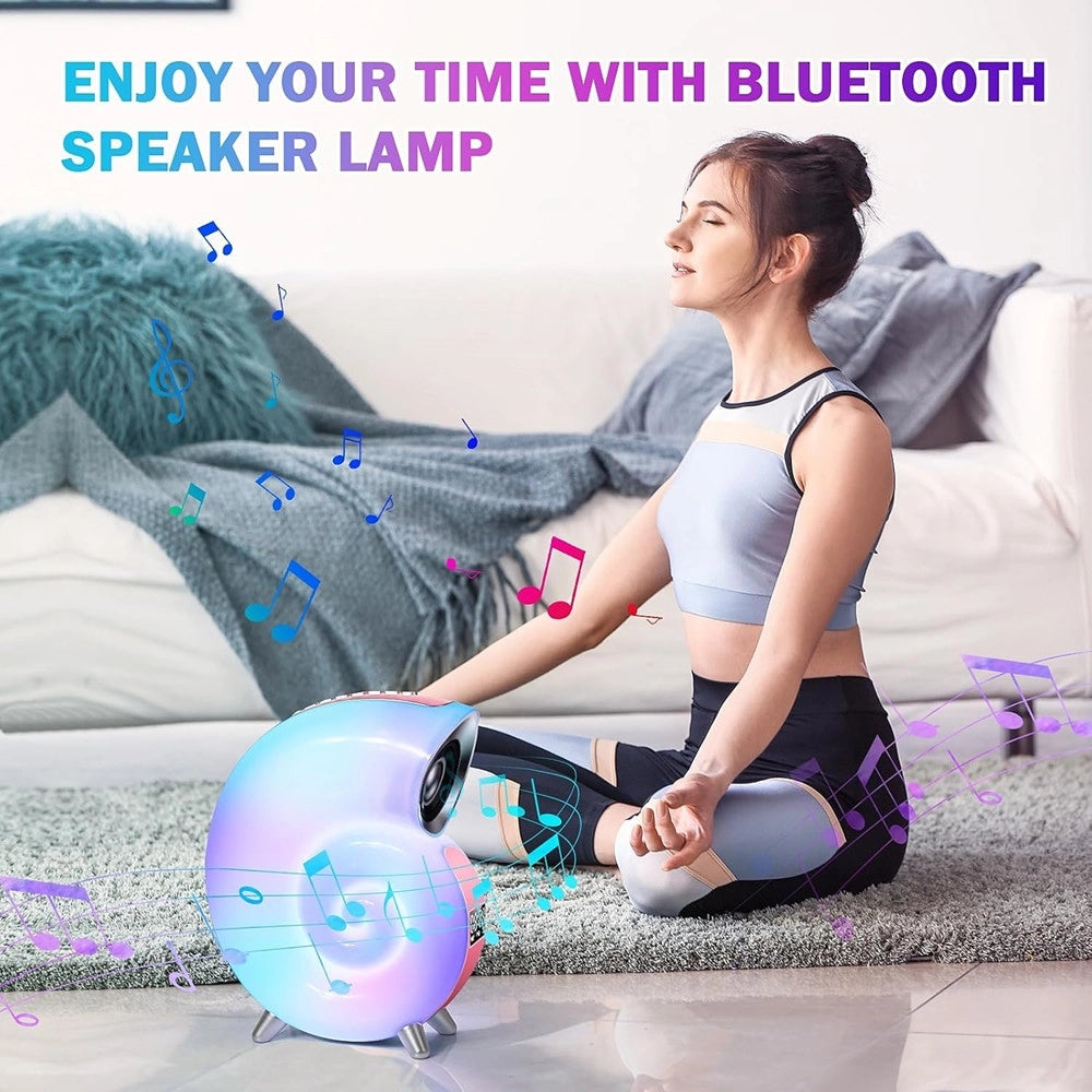 Trade Shop - Lampada Da Tavolo Intelligente Sveglia Luce Led Bluetooth Musica Per Adulti Bambini -