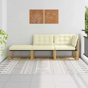 Salotto da Giardino-Divano componibile Sezionale con cuscino Bianco 241,5 x 83 x 73 cm 761391
