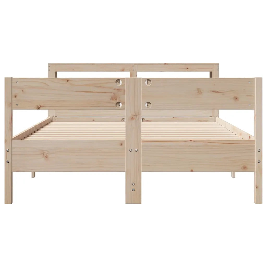Letto senza Materasso 150x200 cm in Legno Massello di Pino 3306183