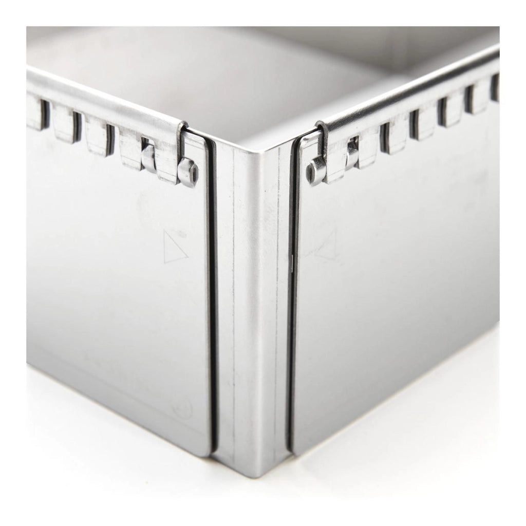 DE BUYER 3013.21 Stampo Patisserie in Acciaio Regolabile da 21.5 a 40 cm colore Grigio Acciaio