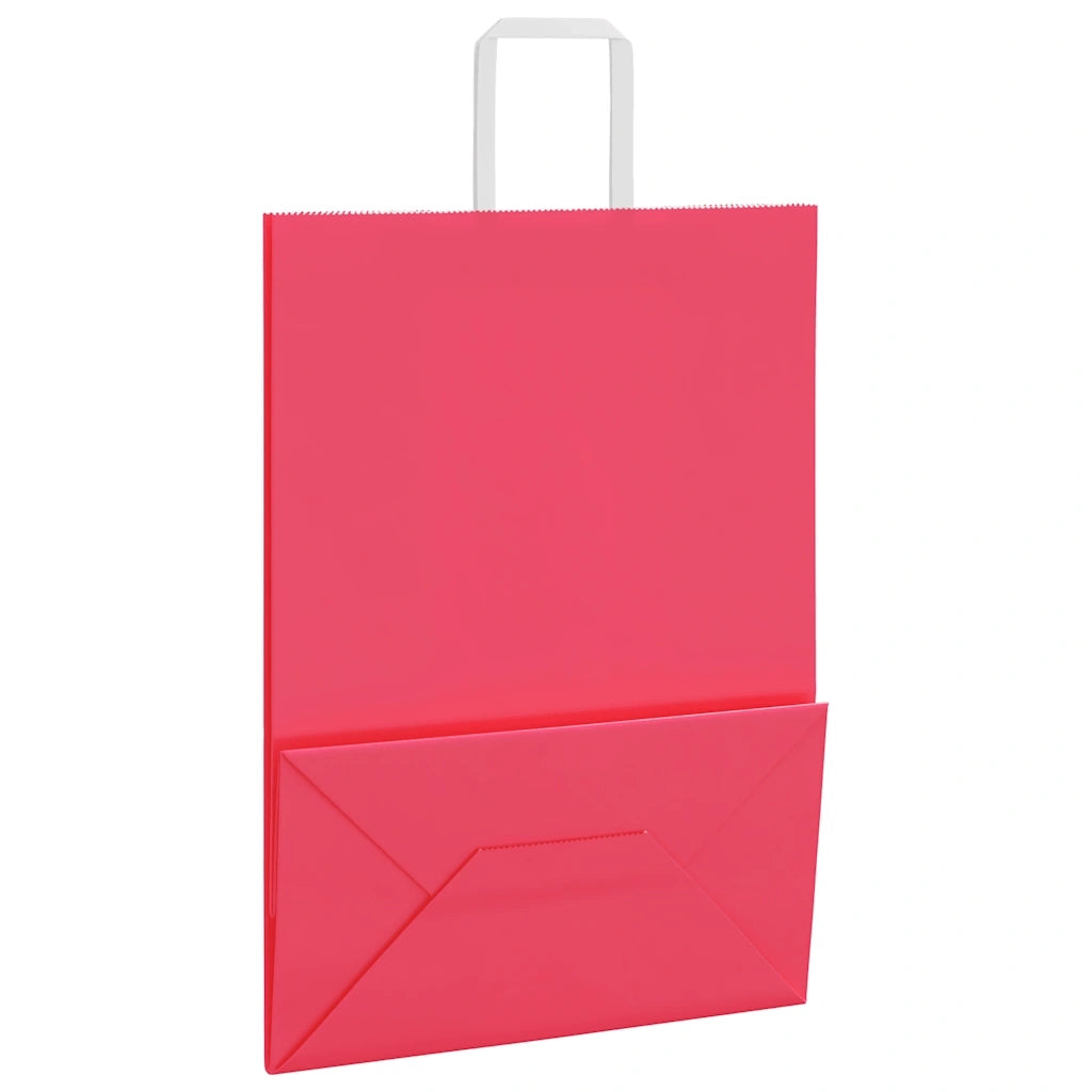 Sacchetti di Carta 250 pz con Manici Rosa 32x17x44 cm 4101902