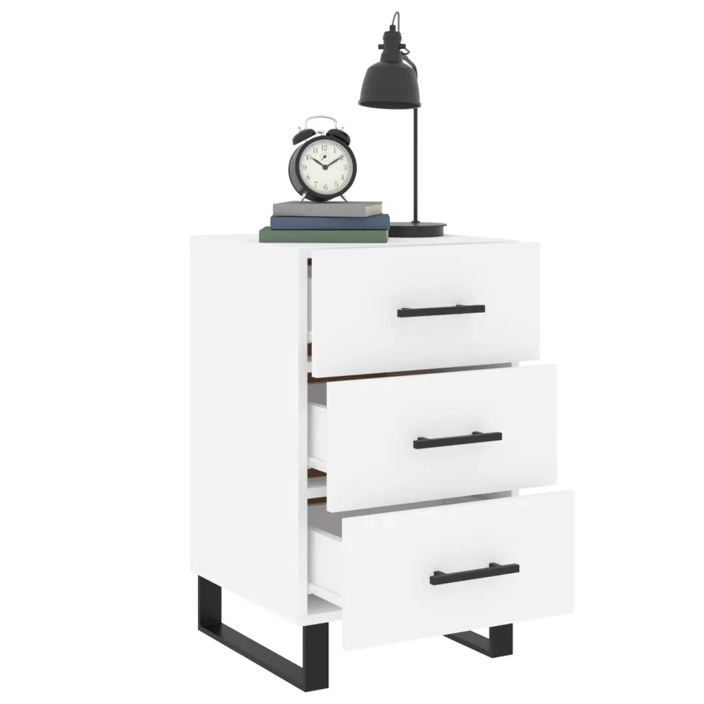 Comodino Bianco 40x40x66 cm in Legno Multistrato 827684