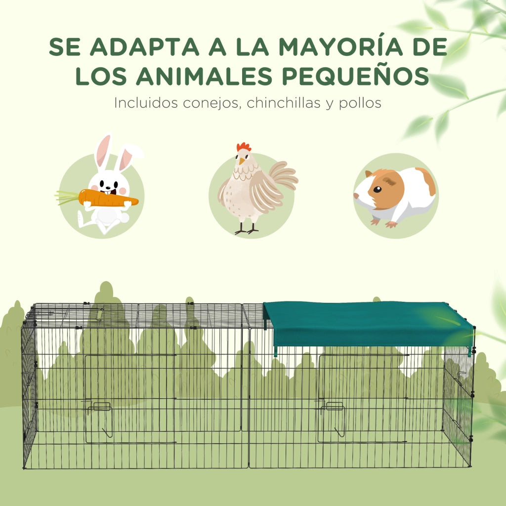 Gabbia per Animali Domestici ¨C zephmum ¨C Verde 220x85x70 cm
