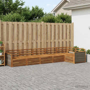 Set di divani da esterno 6 pz Naturale Legno di Acacia Massello 3383407