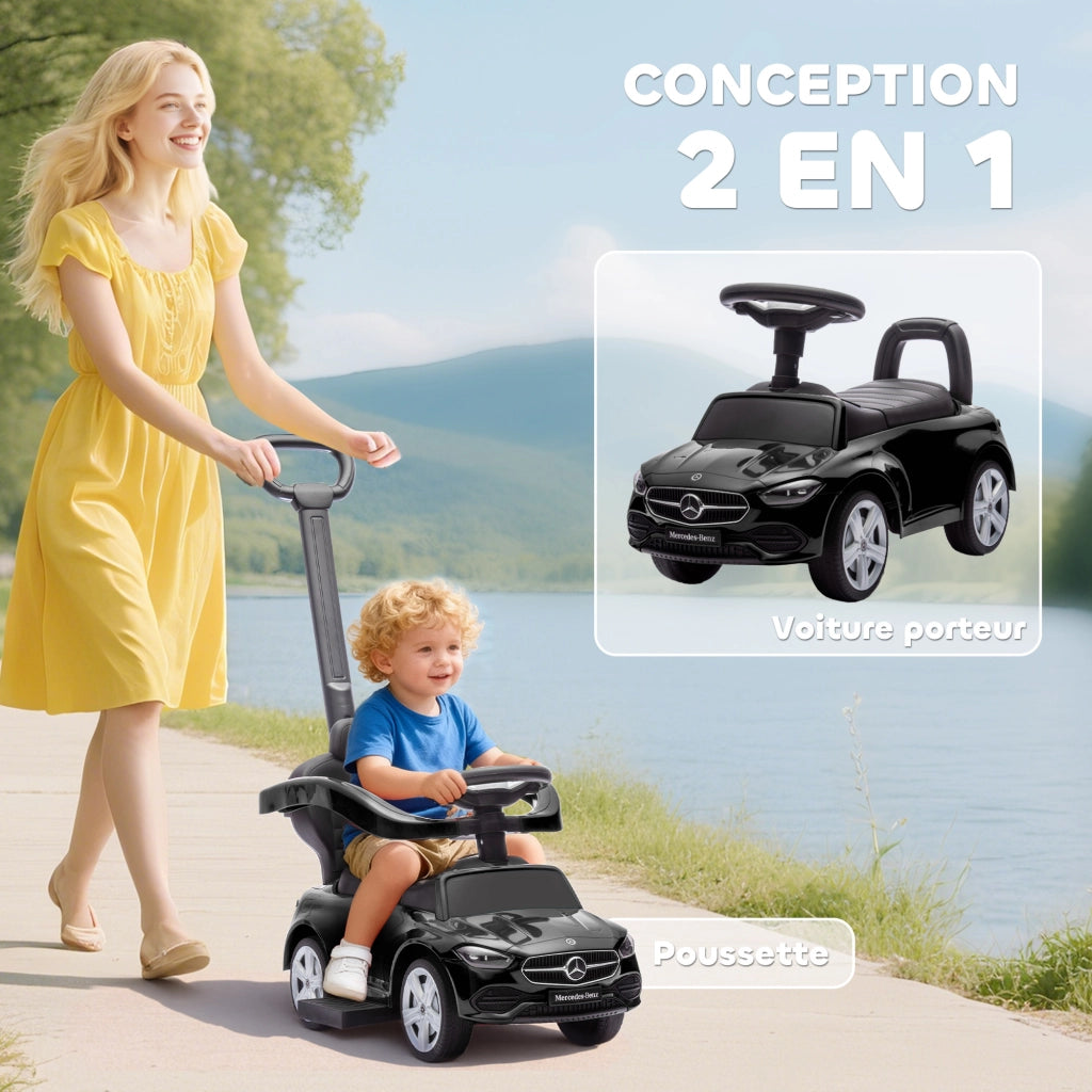 Porteur Mercedes-Benz ¨C Xylo ¨C con maniglia rimovibile, nero, 91x40x83 cm