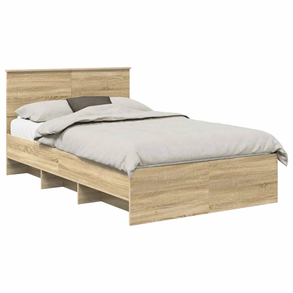 Struttura del letto con testiera Rovere Sonoma 120 x 123 cm 3408867