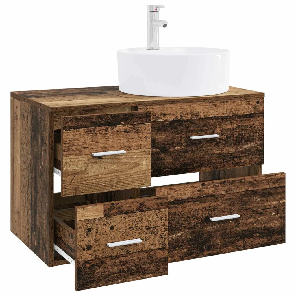 Set di mobili per il bagno 2 pz Legno antico 3403990