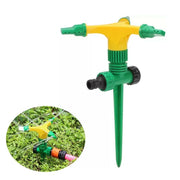 Trade Shop - Irrigatore Giardino Spruzzatore Prato Picchetto Puntale 3 Braccia 360° Annaffia -