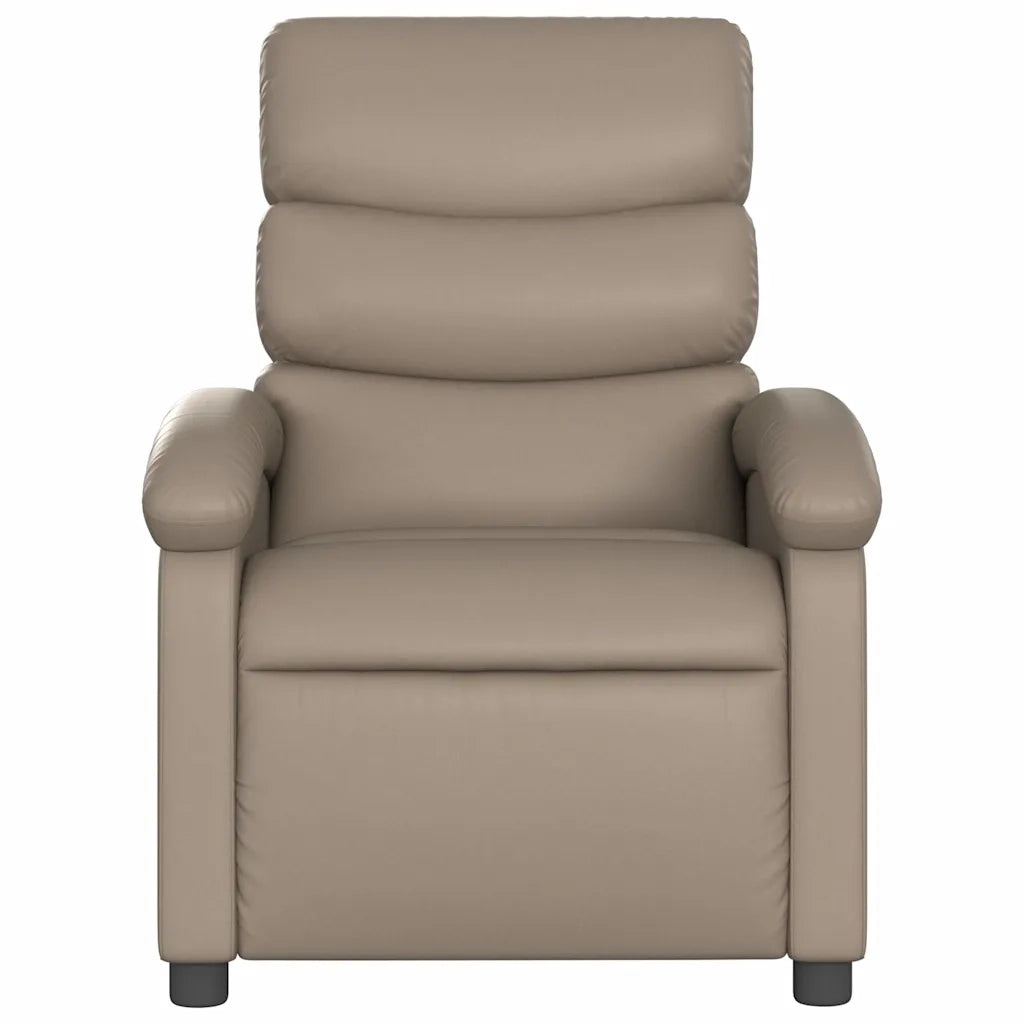 Divano Sedia-Poltrona Reclinabile Cappuccino in Similpelle 842567