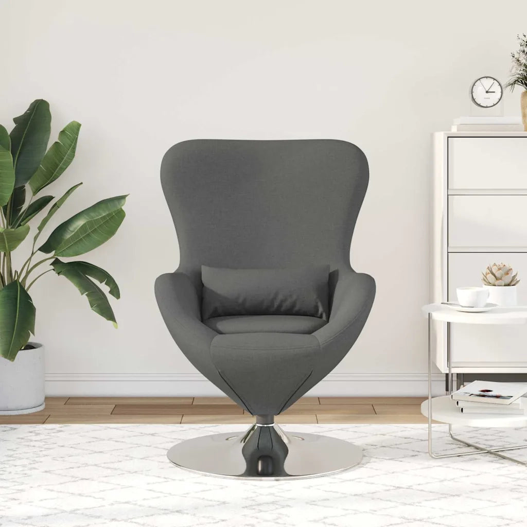 Divano Sedia-Poltrona uovo Grigio scuro 63 x 73 x 90 cm Tessuto 154773