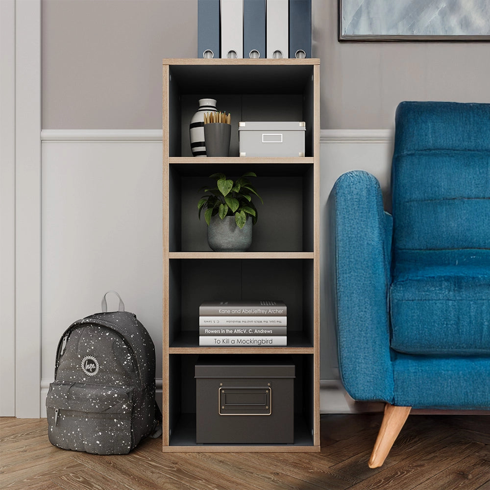 Vicco Libreria Antracite 40 x 100 cm con 4 scomparti