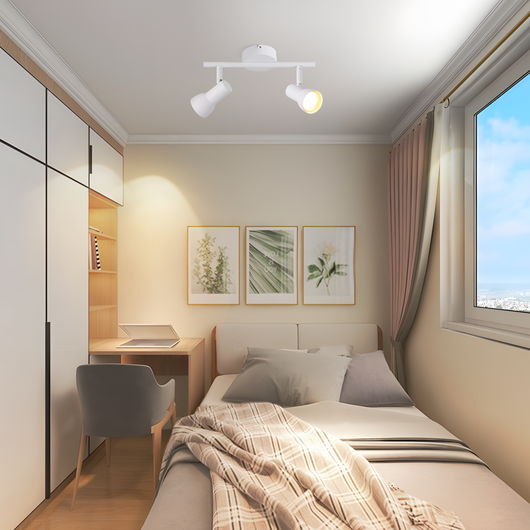 ZMH Faretto da soffitto bianchi 1 luce GU10 orientabili 350° metallo design moderno senza lampadina