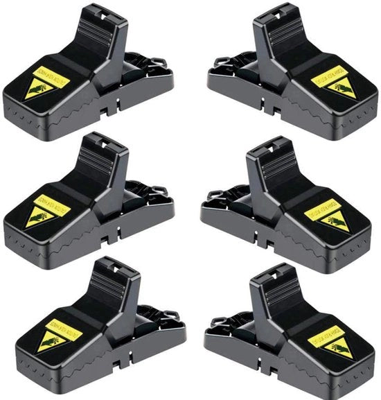 6 Pezzi Trappola per Topi - trappole per topi per interni - trappole per topi - Rattopoli - - Veicolo extra resistente - Duraturo - Riciclabile - 100% di imballaggio - trappola per topi sicura