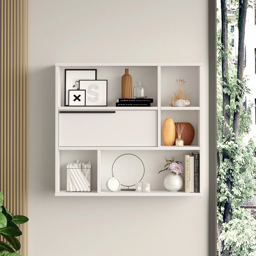 Coeli, Mensola 5 Ripiani, 90x22x81h cm Bianco