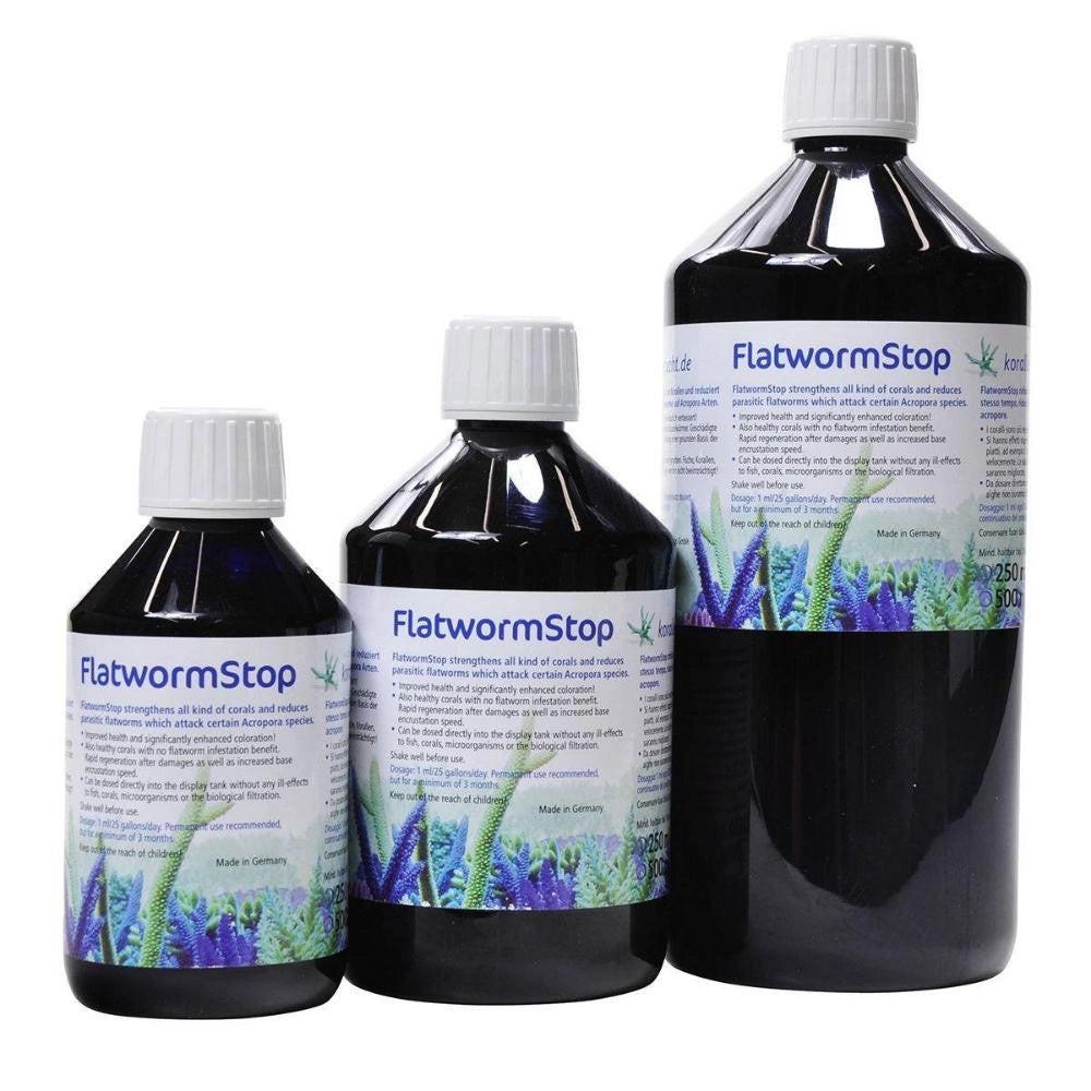 Korallen-Zucht FlatwormStop - protegge i coralli dalle turbellarie che si cibano del tessuto delle acropore Formato: 500 ml