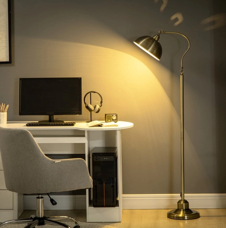 Lampada da terra 42x25.5x152 cm orientabile in metallo bronzo