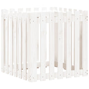 Fioriera rialzata per piante fiori e terrazze con design a recinzione 70 x 70 x 70 cm pino bianco massiccio 02_0038114