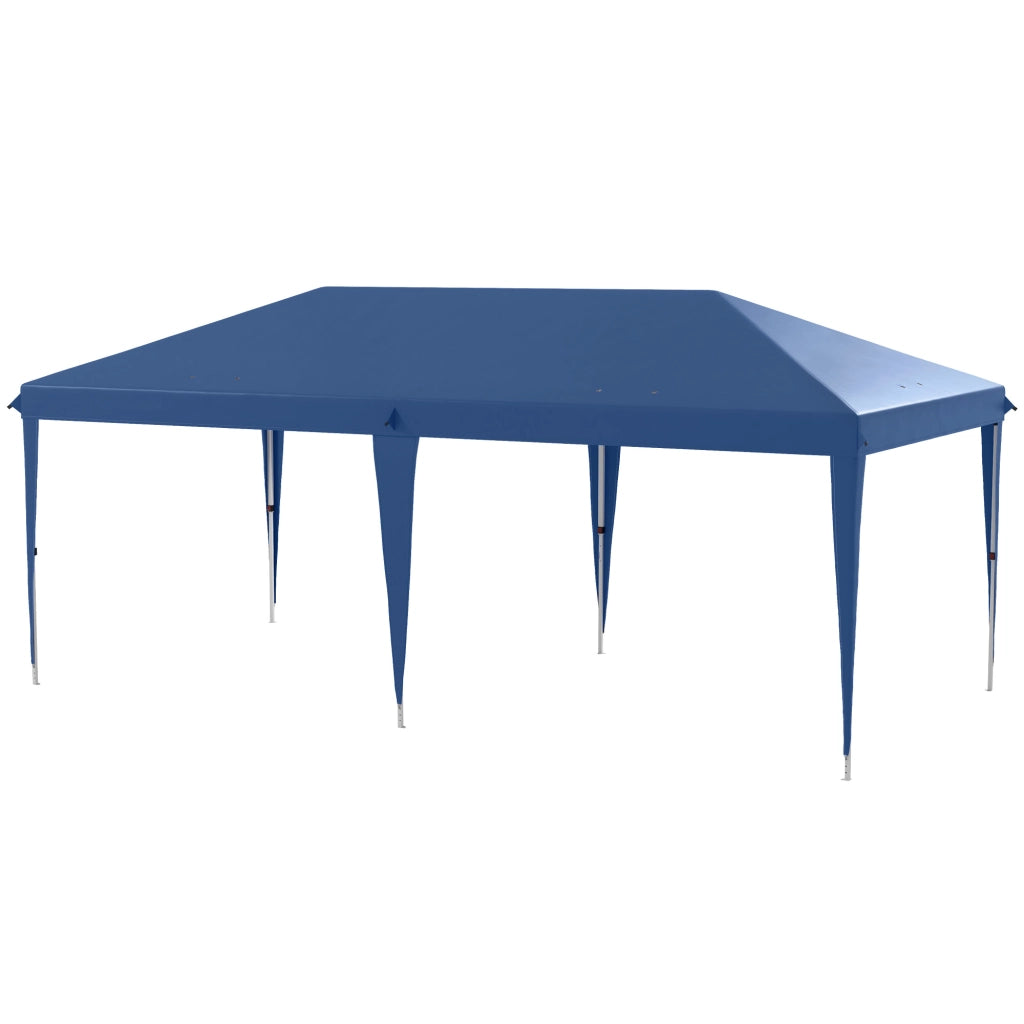 Tenda da Giardino Pieghevole ¨C Zephmum ¨C Blu 6x3 m con Telaio in Acciaio