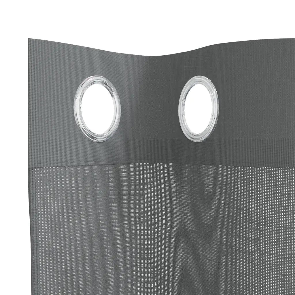 Tende in Voile con Occhielli 2 pz Grigio Scuro 140x175 cm 4102078