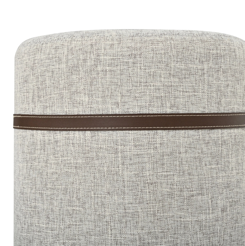 Tavolino rotondo con pouf integrato 38x38x47;5 cm in MDF e legno di pino; noce