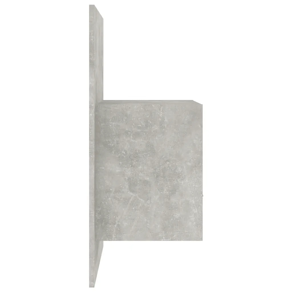 Comodino a Muro-Tavolino da notte Grigio Cemento