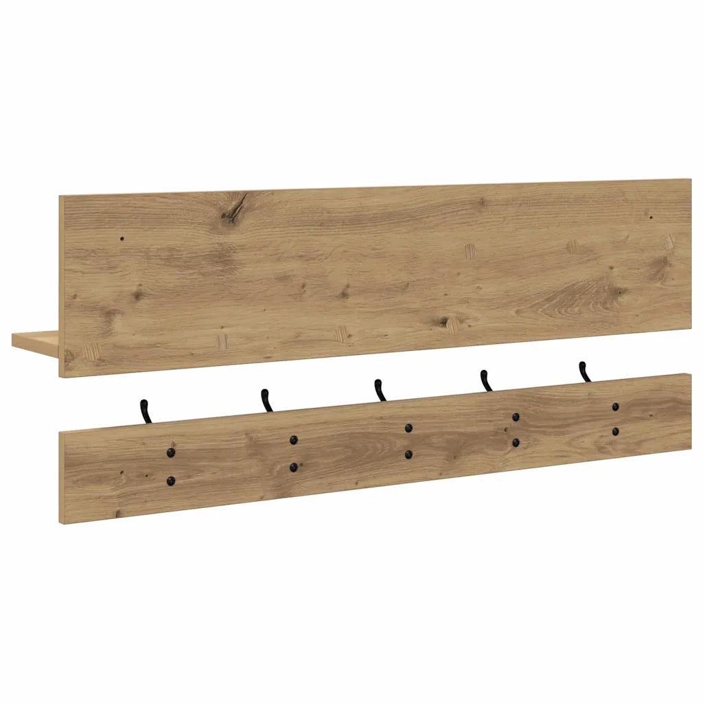 Appendiabiti a muro Rovere artigianale 90 x 15 x 36 cm 874426