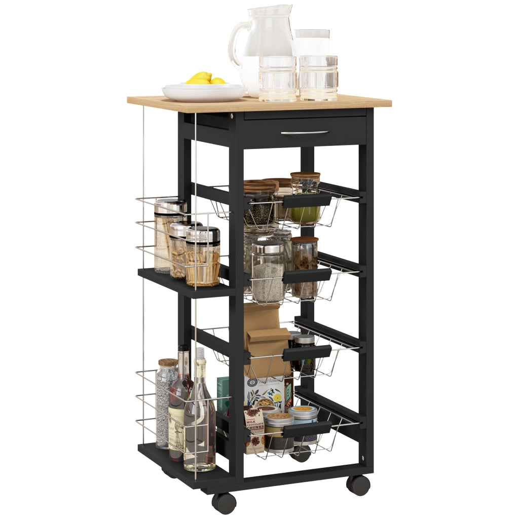 Carrello Multiusos ¨C zephmum ¨C Nero 47x37x83 cm