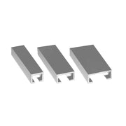 Listello testa piatta in alluminio 2,5 metri : Modello - 10X8MM SATINATO
