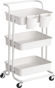 Carrello a 3 livelli - Robusto telaio in acciaio - 41,6 cm x 33,5 cm x 86,3 cm - Organizzazione multiuso