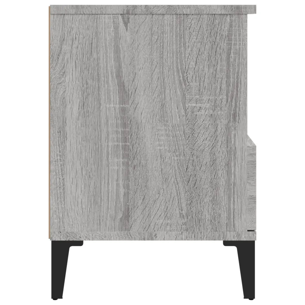 Comodino 2 pz Grigio Sonoma 40x35x50 cm 821823