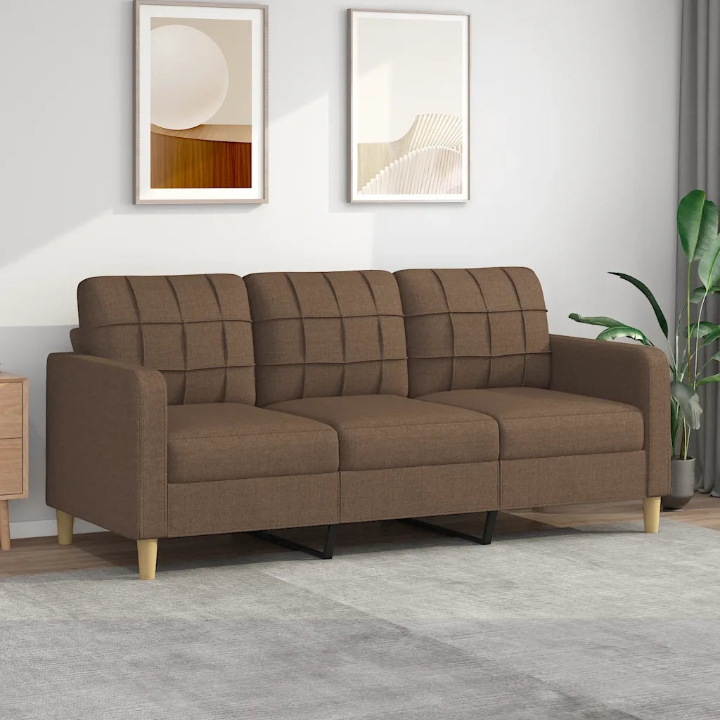 Divano a 3 Posti Marrone 180 cm in Tessutocod mxl 118631