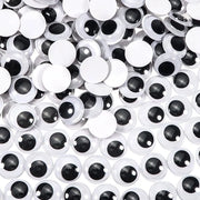 Occhi a Goccia Zelfadattivi 25mm - 300 Pezzi - Plastica - Occhi Bianchi/Neri - Accessori Creativi - Progetti DIY - Occhi a Goccia