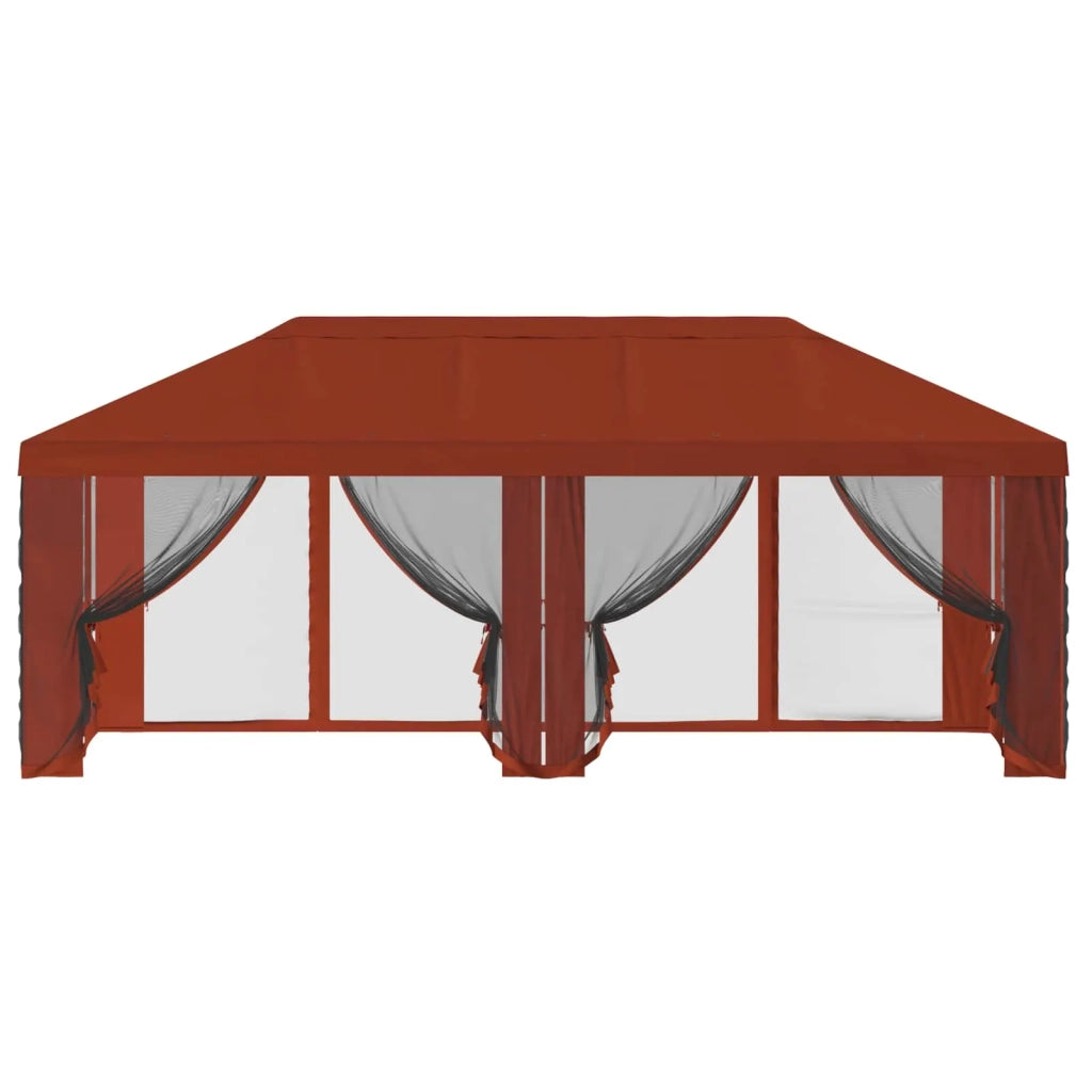 Copertura Gazebo con Pareti Laterali 6 x 3 m Terracotta 900413