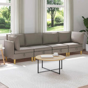 Set di mobili per il soggiorno 4 pcs Tortora Tessuto 3413704