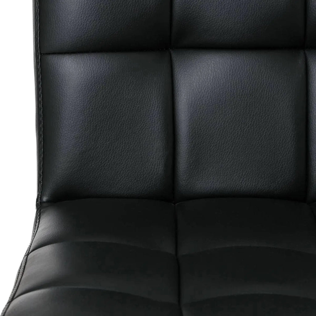 SGABELLO DELEK H93CM IN ECOPELLE NERA
