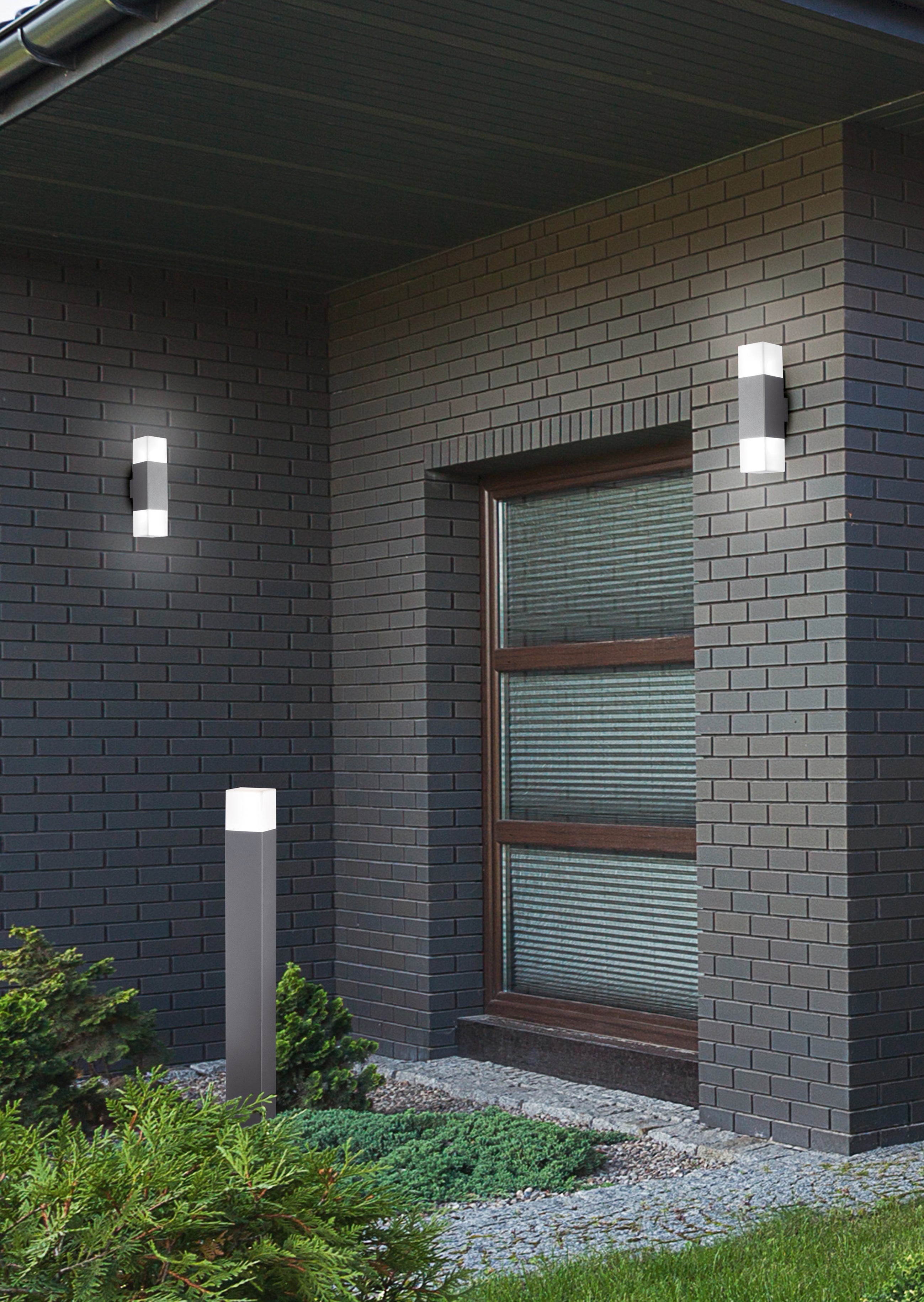 Applique da Esterno a LED in Pressofusione di alluminio Titanio