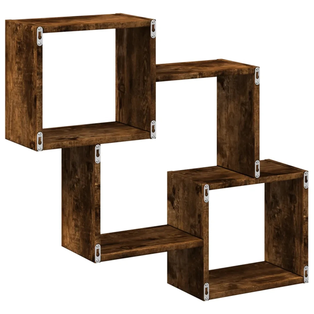 Mobile a Parete 78x18x71 cm Rovere Fumo in Legno Multistrato