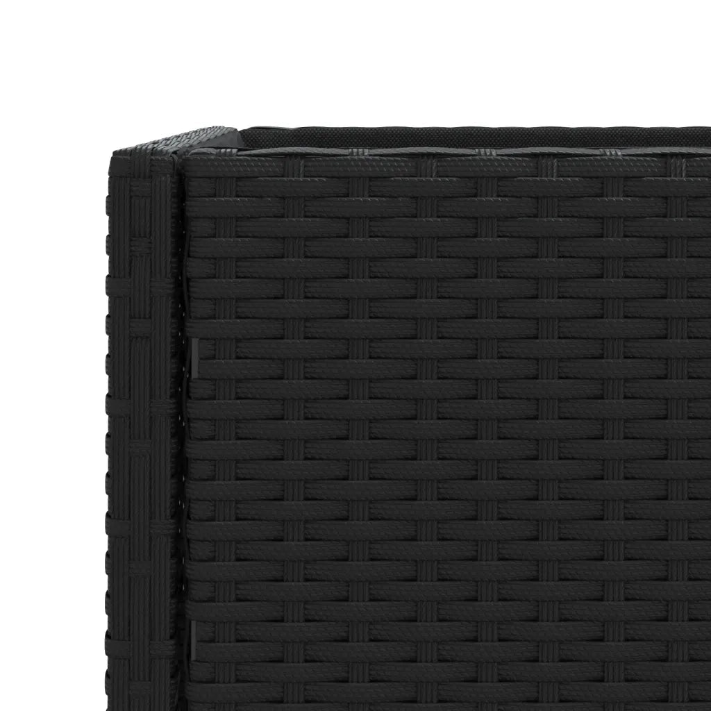 Fioriere da Giardino con Ripiani 2pz Nere 70x28x70cm Polyrattan 3210510