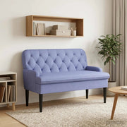 Loveseat con bottoni imbottiti Blu jeans 111 x 68 x 80 cm 42041808