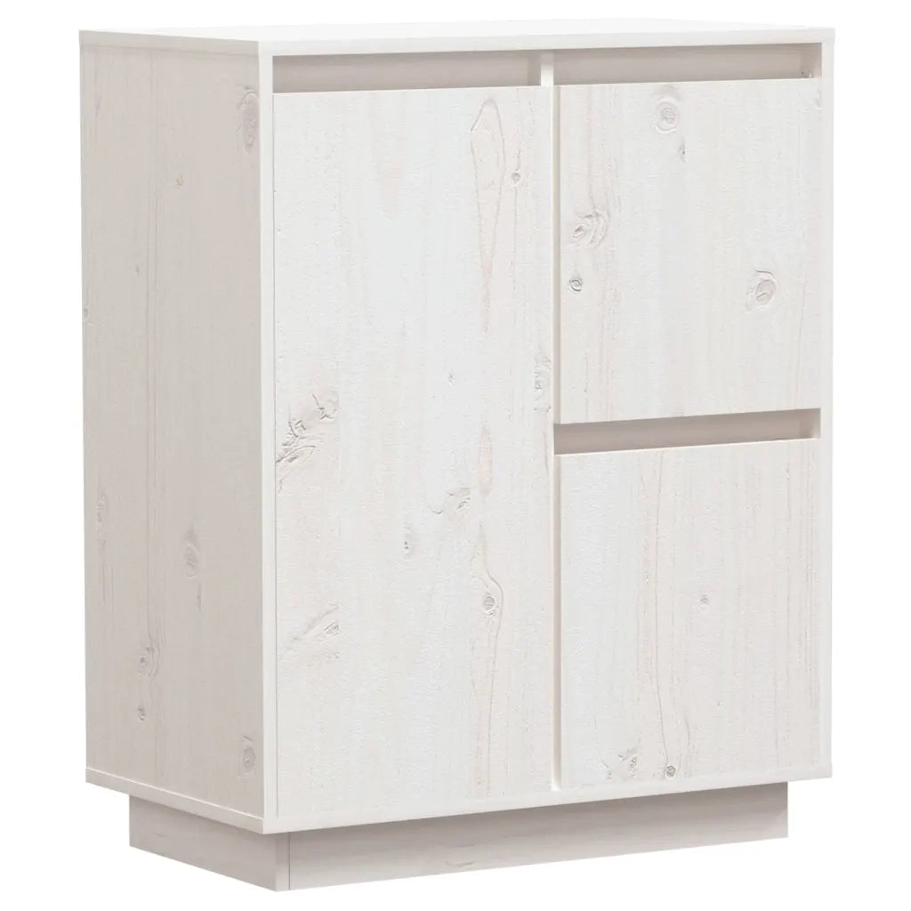 Credenza | Madia | Buffet da pranzo | Armadio da pranzo Bianca 60x34x75 cm in Legno Massello di Pino
