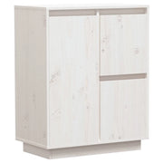Credenza | Madia | Buffet da pranzo | Armadio da pranzo Bianca 60x34x75 cm in Legno Massello di Pino
