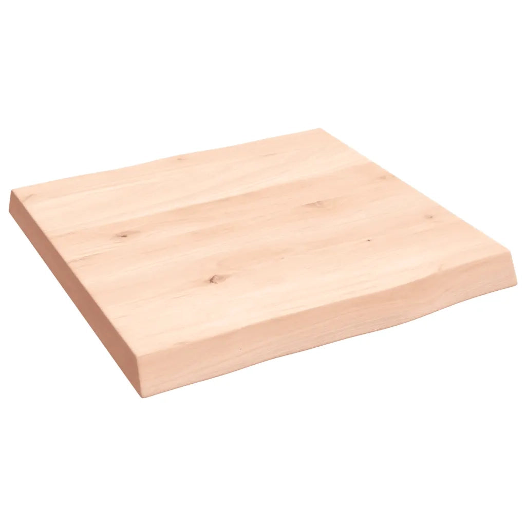 Piano per Tavolo | Superficie Tavolo | Piano Scrivania 40x40x(2-4) cm Rovere Non Trattato Bordi Vivi
