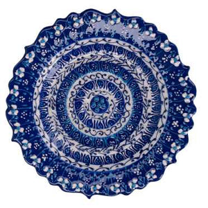 Piattino Svuotatasche Ø18xh2,5 cm in Ceramica Blu
