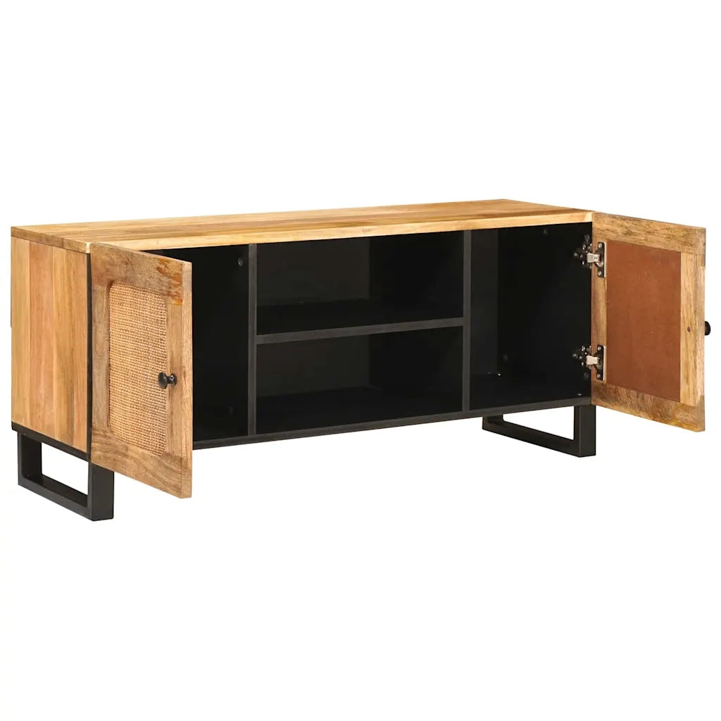 Mobile TV Marrone 105 x 33 x 46 cm Legno di mango massello