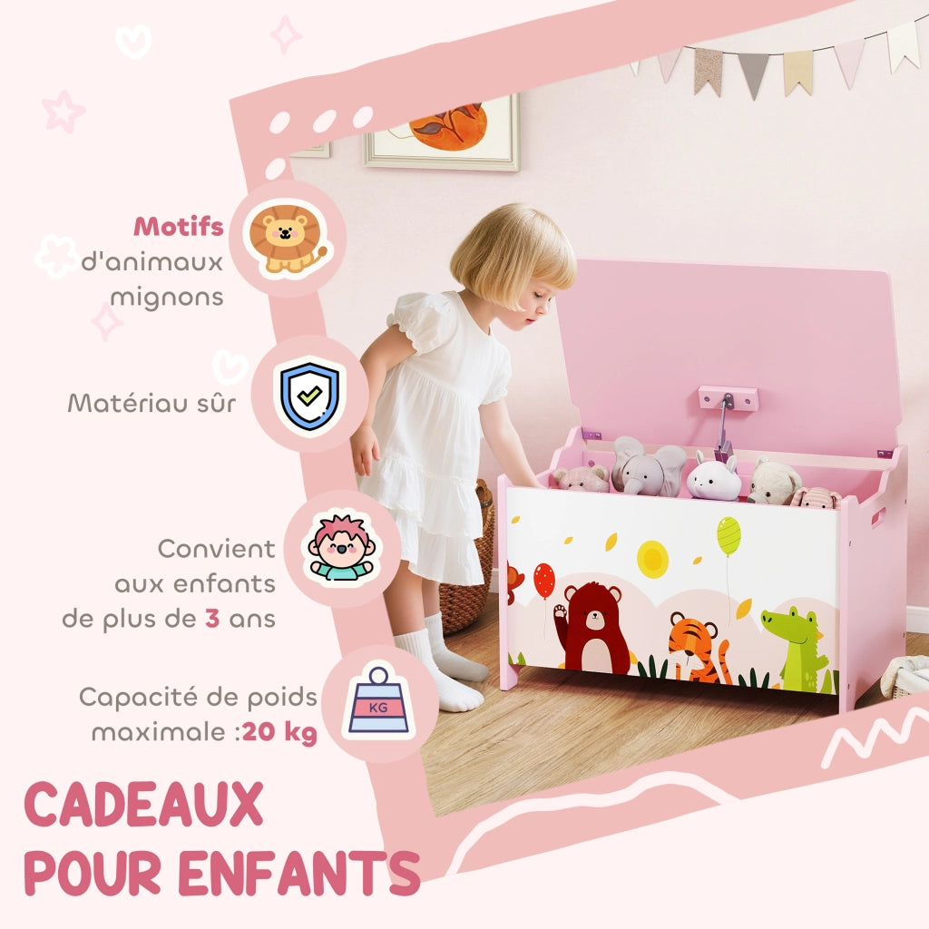 Cassettiera per bambini ¨C zephmum ¨C rosa 60x37x39 cm